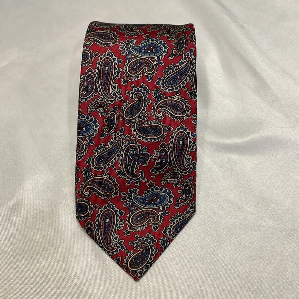Valentino Pietro 100% Silk Paisley Tie Formal Floral‎ Event Preppy Academia